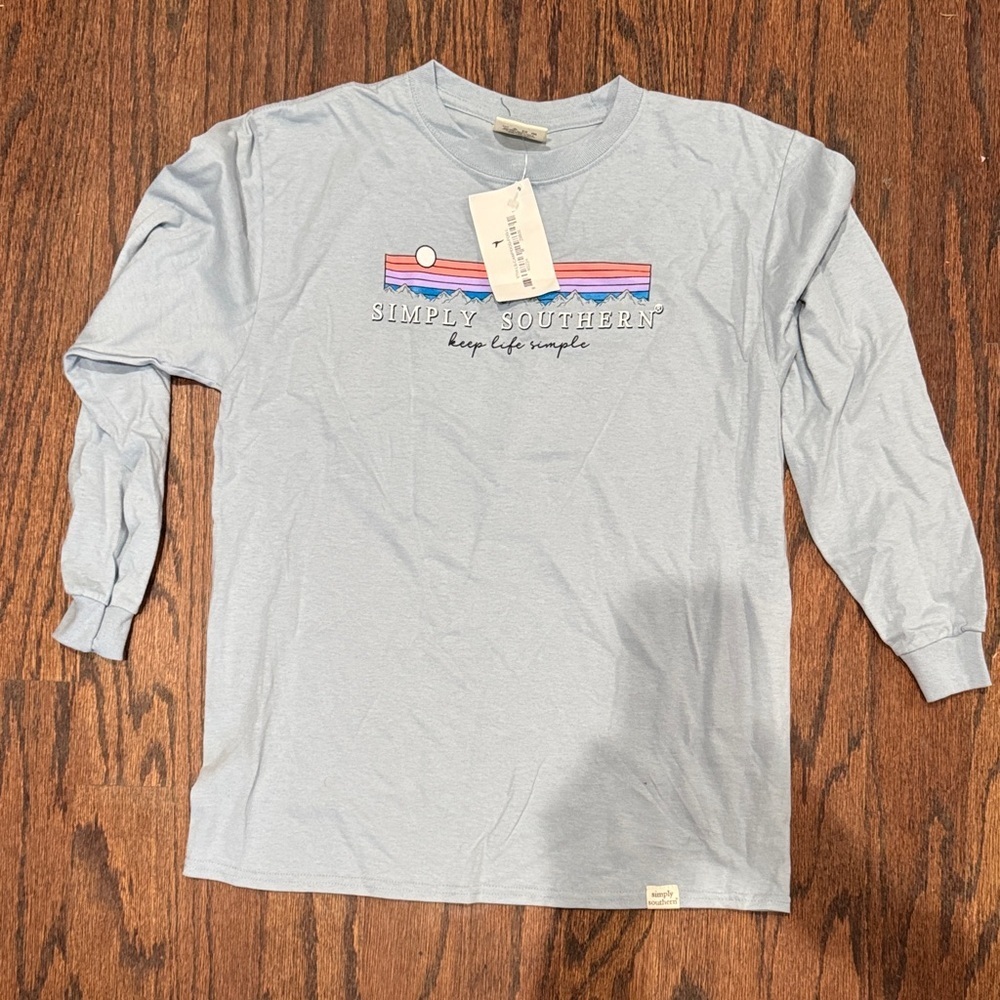 NWTSimply Southern “Keep Life Simple”Doodles at Campfire Long Sleeve Tee size YL
